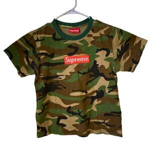 Supreme Logo Camo Box Style Tee Medium Streetwear T-Shirt Skater Green